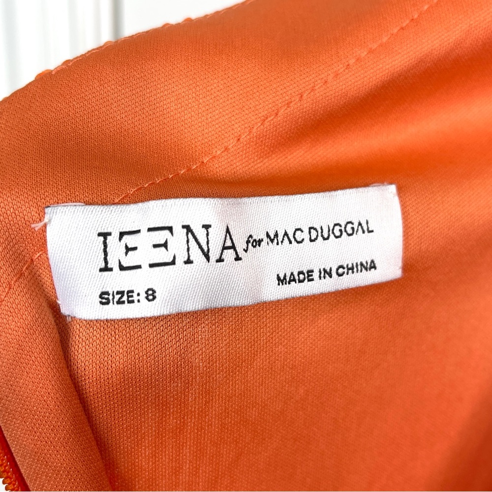 IEENA FOR MAC DUGGAL Sequined Halter Gown NEW Size 8 Tangerine Orange Dress - Picture 14 of 15